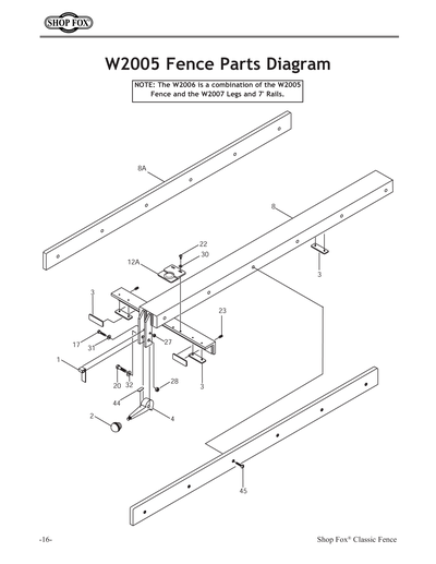 Part Diagram for W2005