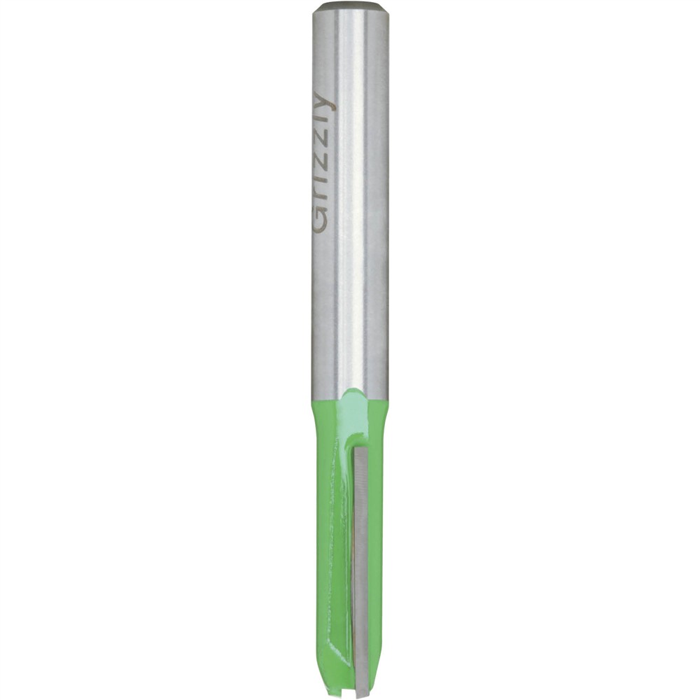 Double Fluted Straight Router Bit, 1/4" Shank, 1/4" Dia. Grizzly