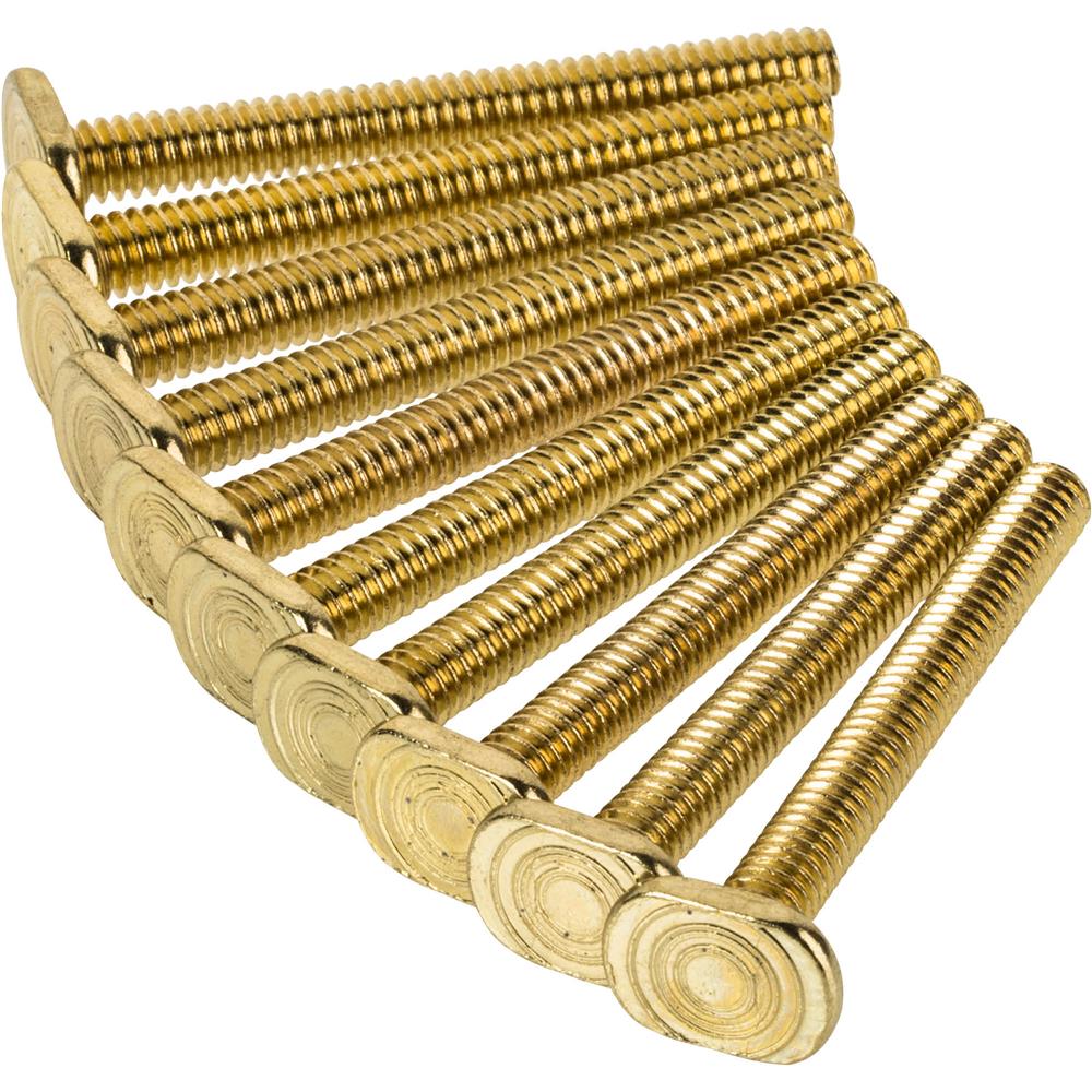 21/4" Brass Plated TSlot Bolts, 10 pk. at
