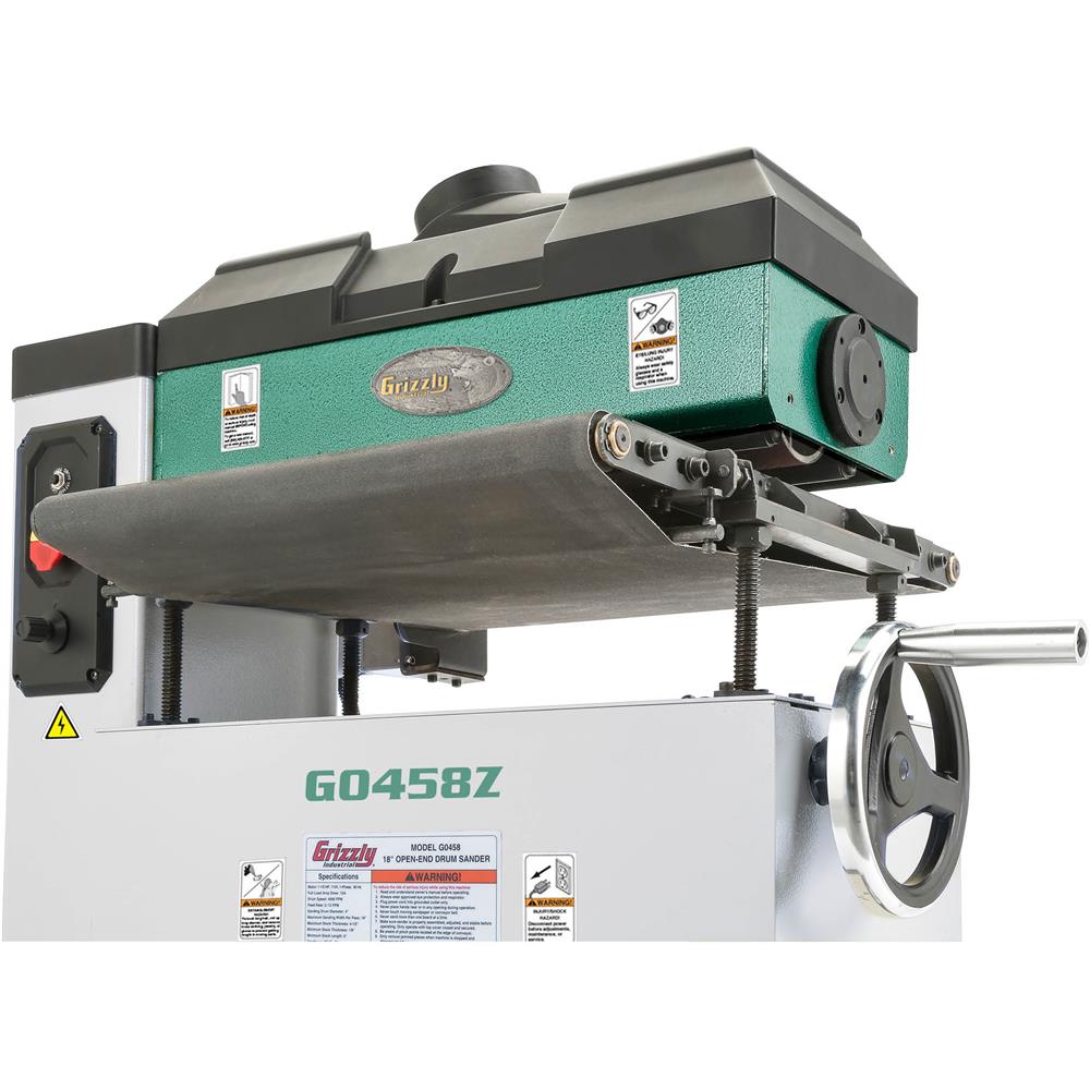 18" 11/2 HP OpenEnd Drum Sander w/ VS Feed at