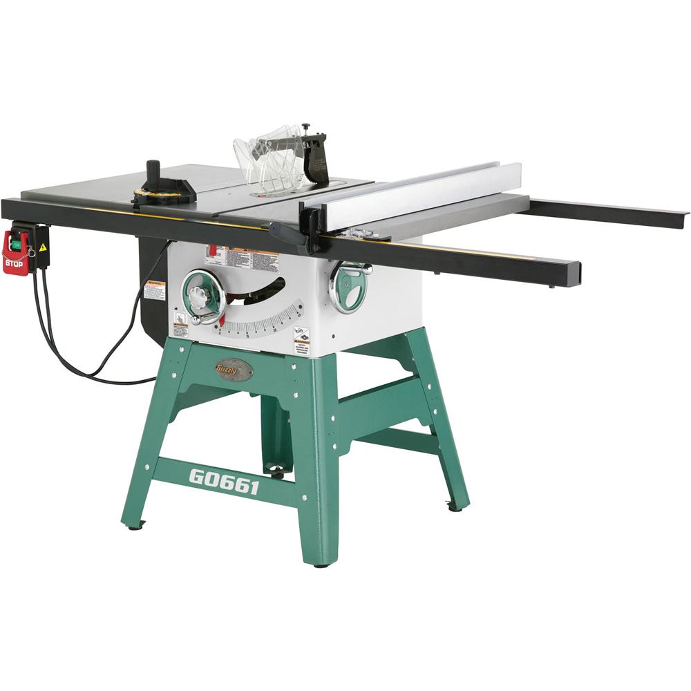 10" 2 HP Contractor Style Table Saw with Riving Knife Grizzly Industrial