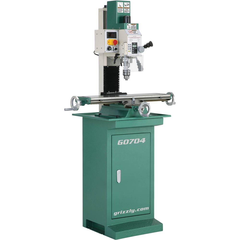 Grizzly G0704 7" x 27" 1 HP Mill/Drill with Stand