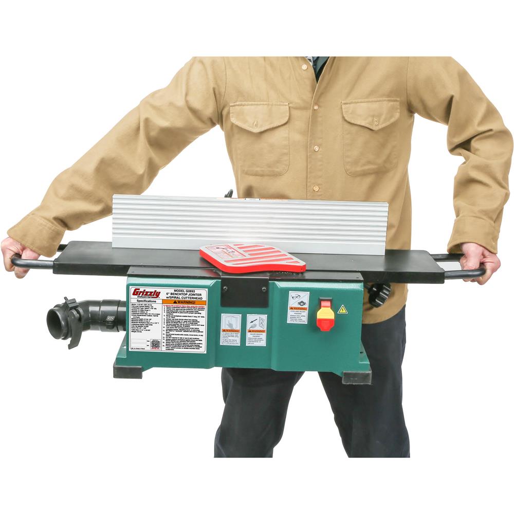 6" Benchtop Jointer with Helical Cutterhead Grizzly Industrial