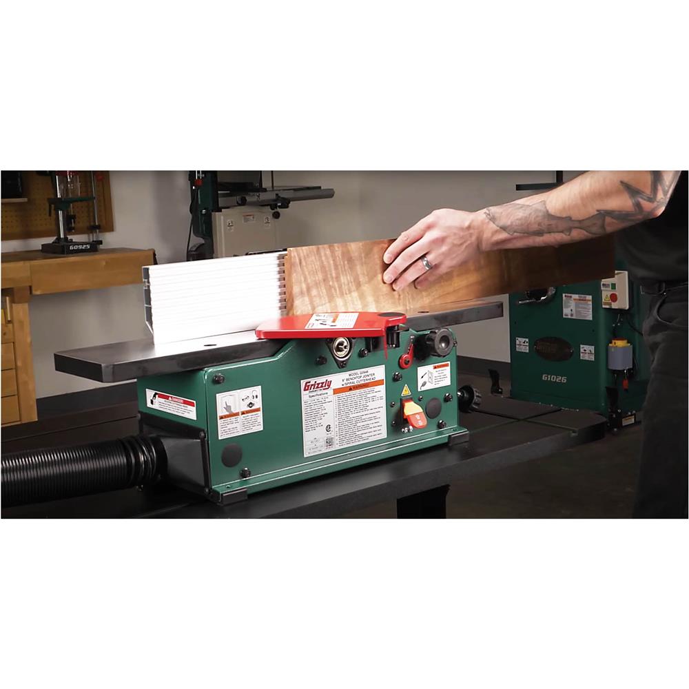 6" Benchtop Jointer with SpiralType Cutterhead Grizzly Industrial
