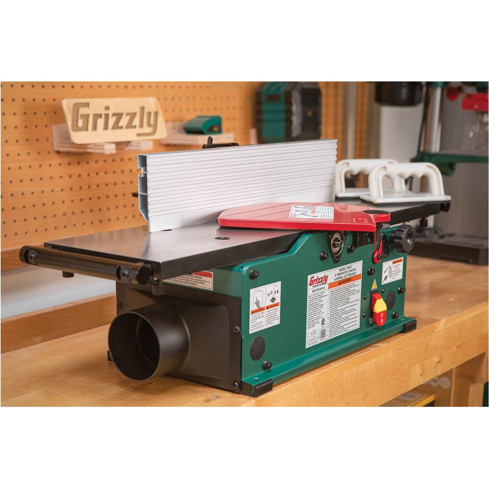 8" Benchtop Jointer with SpiralType Cutterhead Grizzly Industrial