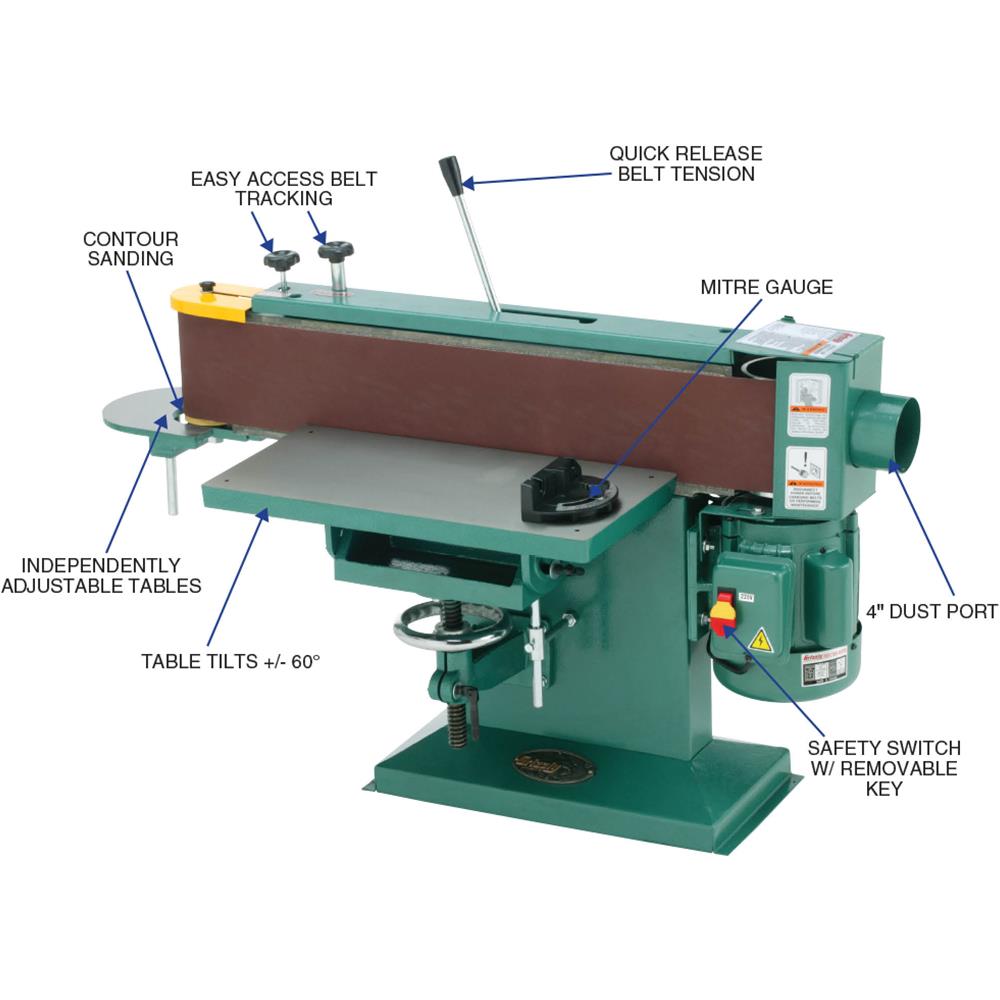 6" x 80" Benchtop Edge Sander at