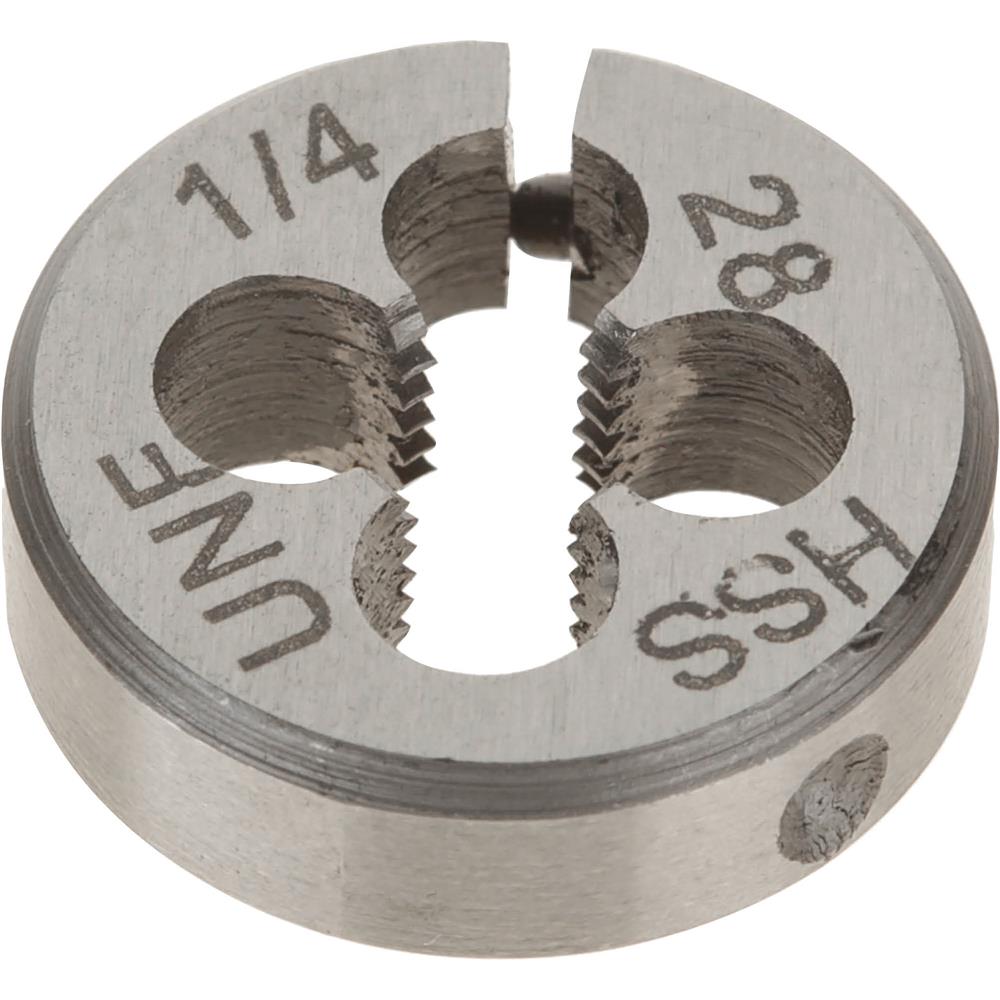 HSS Round Adjustable Split Die 1/4"28 x 13/16" Grizzly Industrial