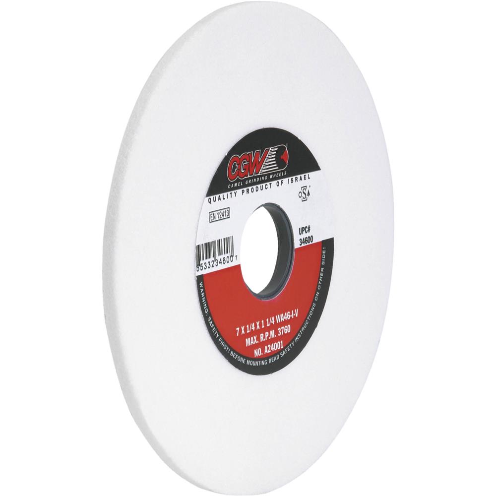A/O 7" x 1/4" x 11/4" Grinding Wheel, Friable, Type 1, 46 Grit at