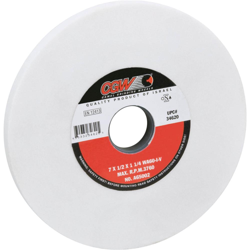 A/O 7" x 1/2" x 11/4" Grinding Wheel, Friable, Type 1, 60 Grit