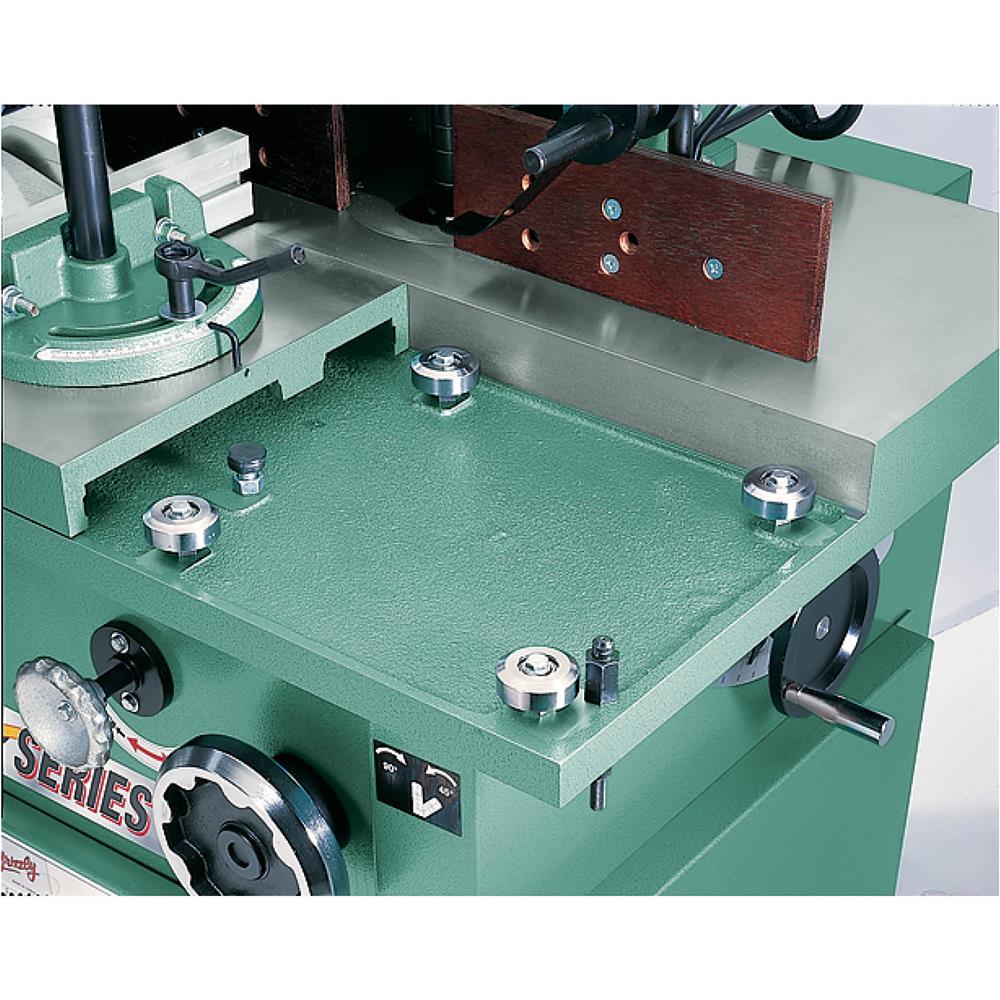 5 HP Sliding Table Shaper with Tilting Spindle Grizzly Industrial