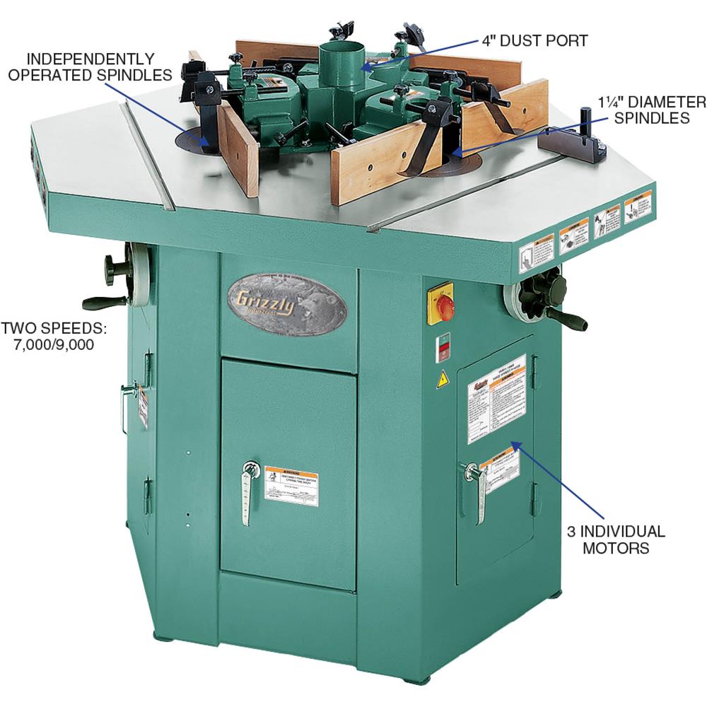 3 HP ThreeSpindle Shaper at
