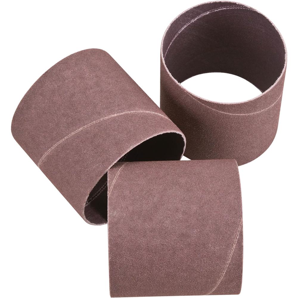 3" Dia. x 3" A/O Hard Sanding Sleeve, 80 Grit, 3 pk. Grizzly Industrial