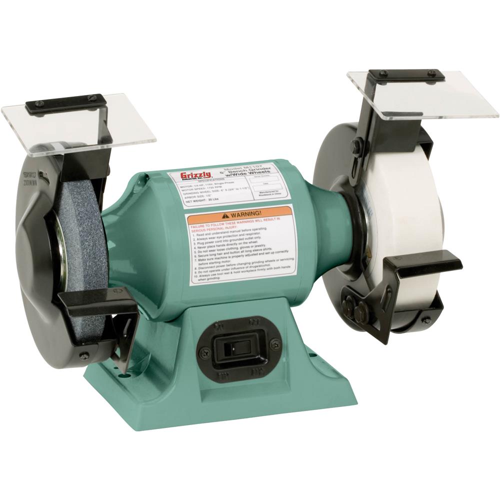 Wide Wheel Bench Grinder Grizzly Industrial