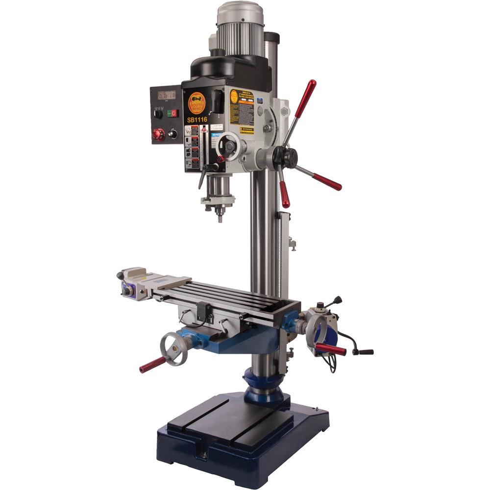21" VariableSpeed Gearhead Drill Press With CrossSlide Table at