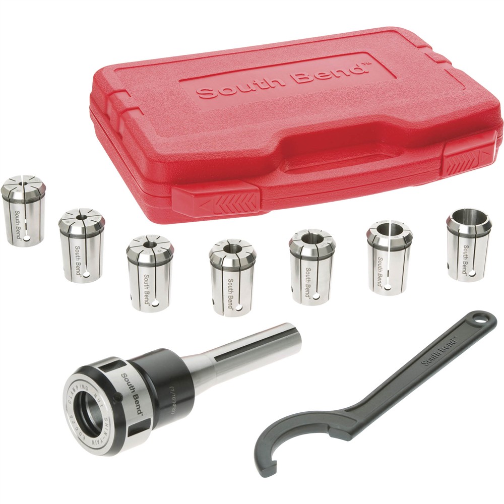 South Bend SB1348 - 8-Piece Quick Change Collet Set, R8 - Grizzly