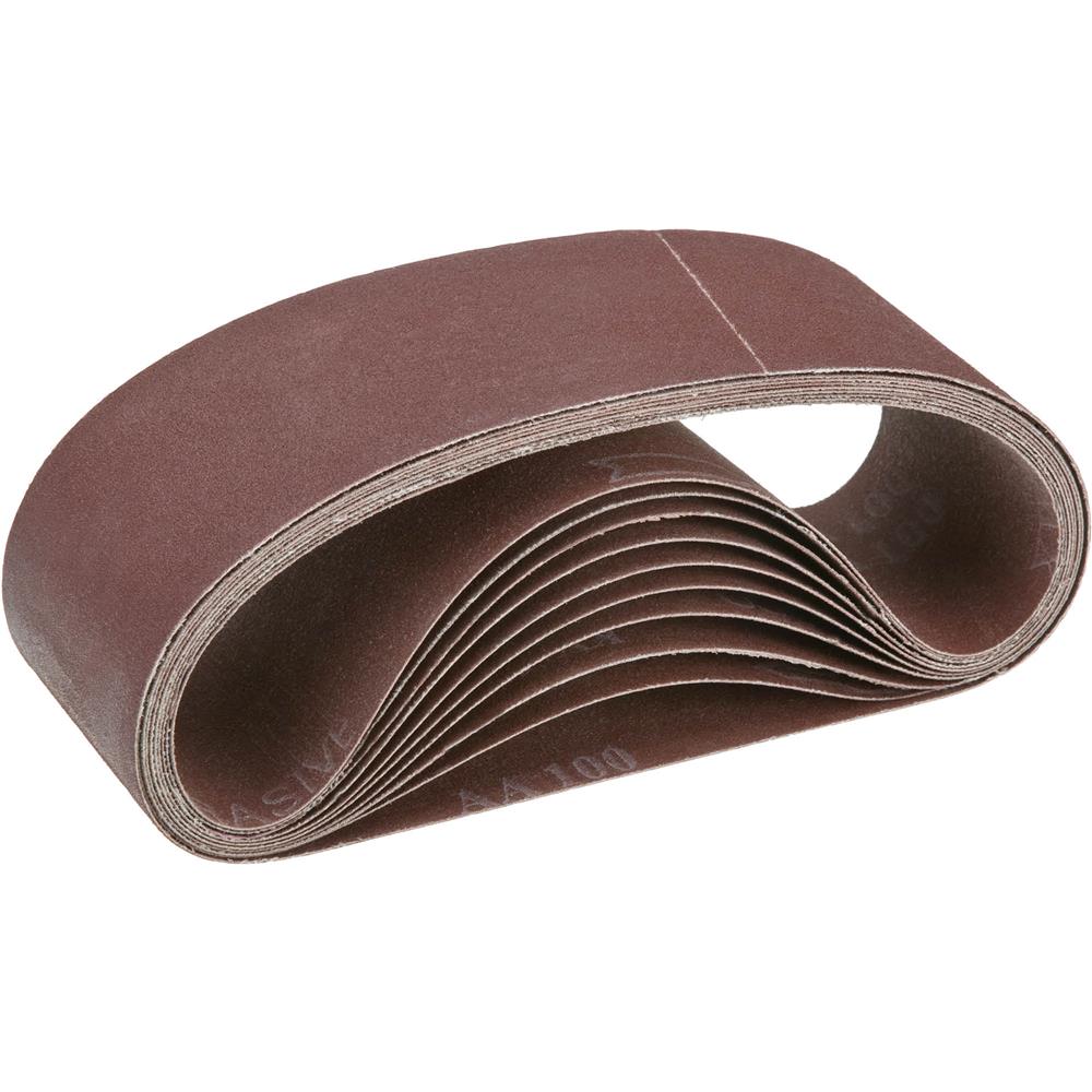 Grizzly T21488 3 inch x 21 inch Sanding Belt A/O A100, 10 Pack