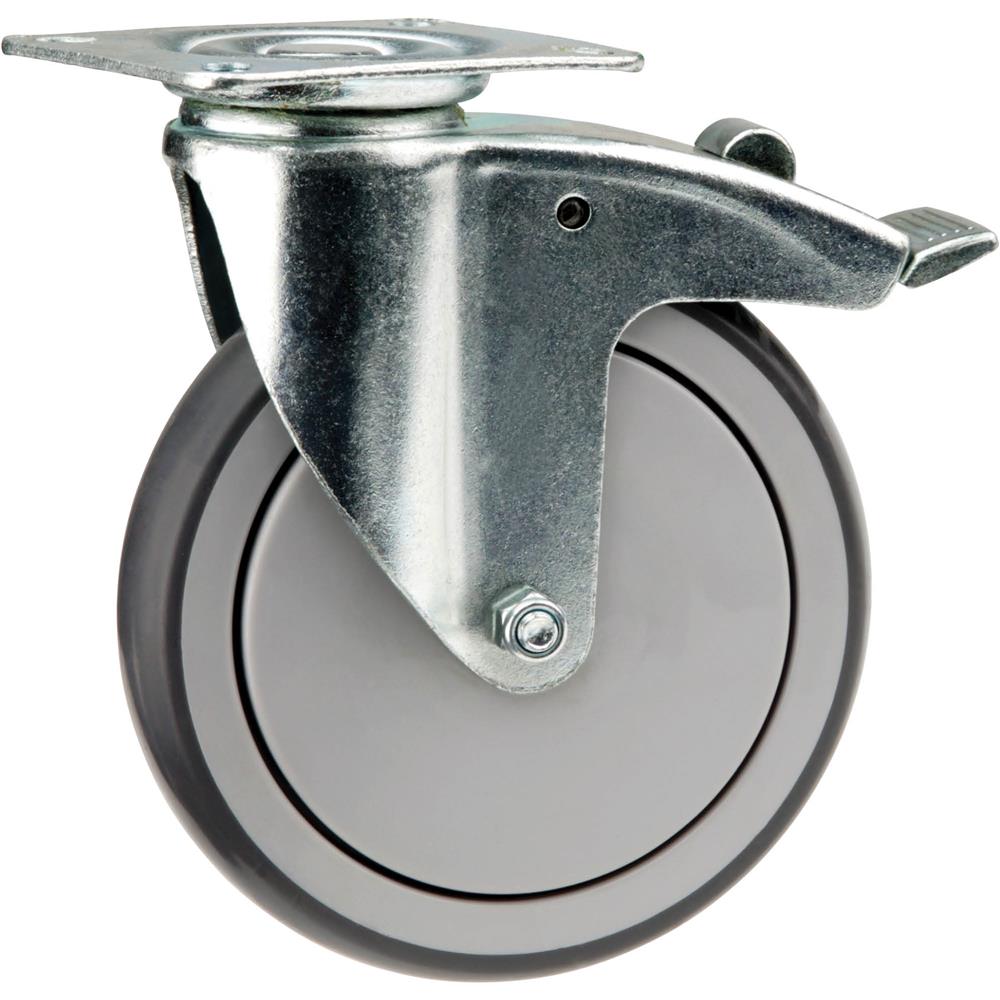 Grizzly T21629 6-Inch Flat Top Swivel Caster with Brake Grizzly T21629 6-Inch Flat Top Swivel Caster with Brake