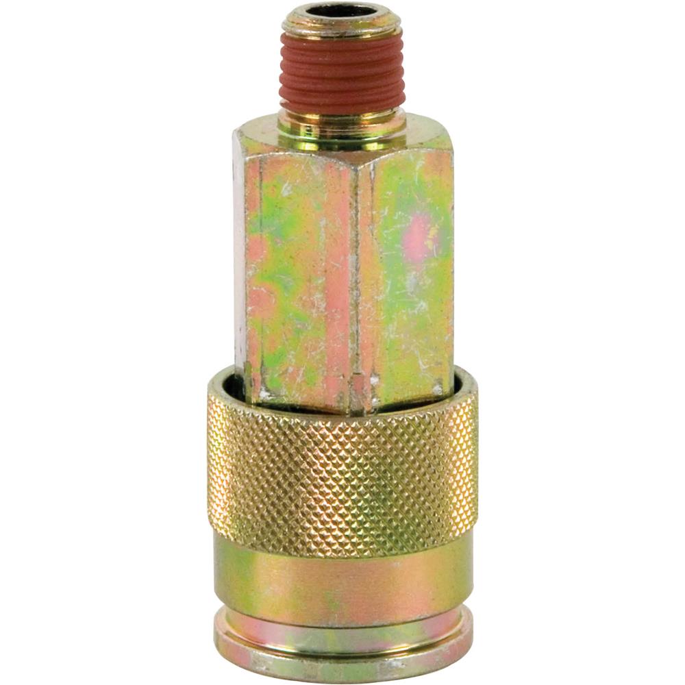 Universal 3/8" Series Coupler PushToConnect 1/4" NPT Male Grizzly Industrial