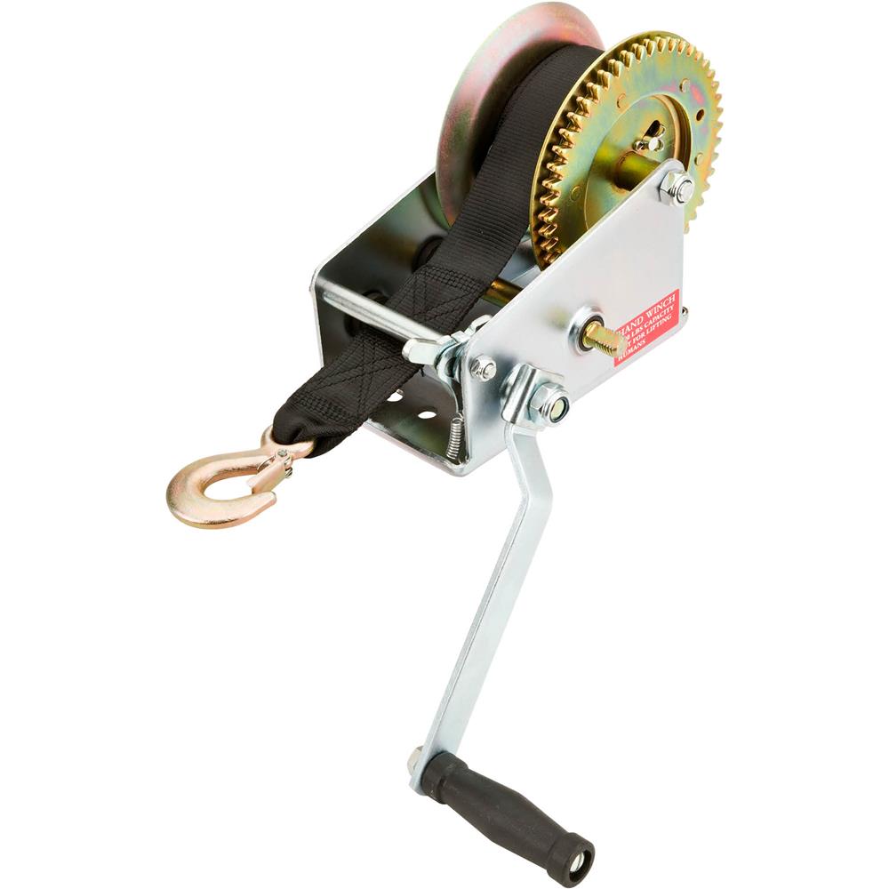 Hand Winch with Nylon Strap, 2500lb Capacity Grizzly Industrial