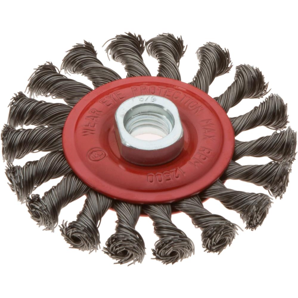 4" Twisted Knot Wheel Brush with Thread Grizzly Industrial