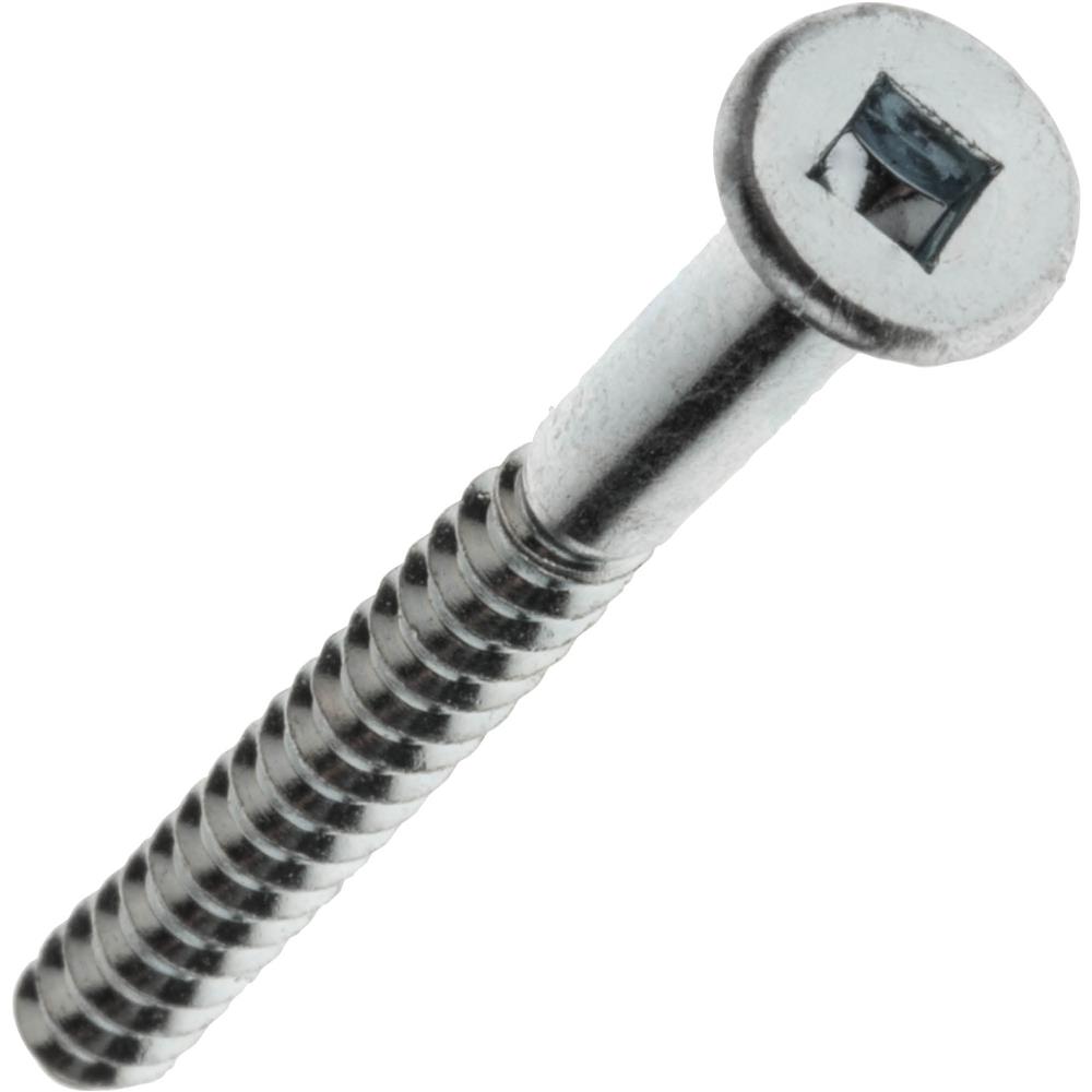 8 x 2" 2 Bit Zinc Square Drive Flat Head Wood Screw, 100 pc. at