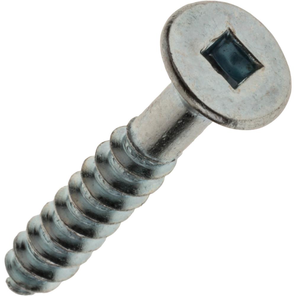 10 x 11/4" 2 Bit Zinc Square Drive Flat Head Wood Screw, 100 pc. at