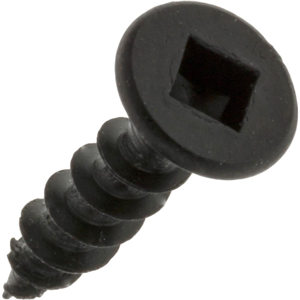 8 x 3/4" 2 Bit Black Square Drive Deep Thread Flat Head Particle Board Screw, 100 pc. at