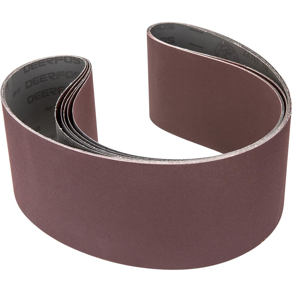 Premium Aluminum Oxide X-Weight Sanding Belts - 6 X 48 Inch, 150 Grit, 10-Pack