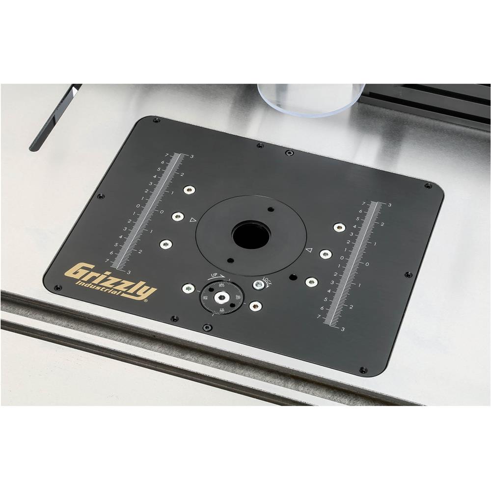Router Lift with 113/4" x 91/4" Table Insert at