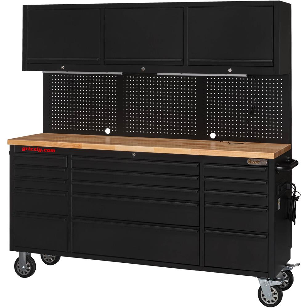 72" 15 Drawer & Upper Tool Chest at
