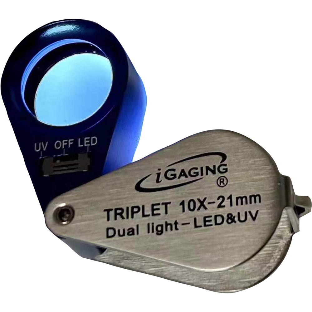 10X Magnifier with 6 LED and 7 UV Light Chrome Grizzly Industrial