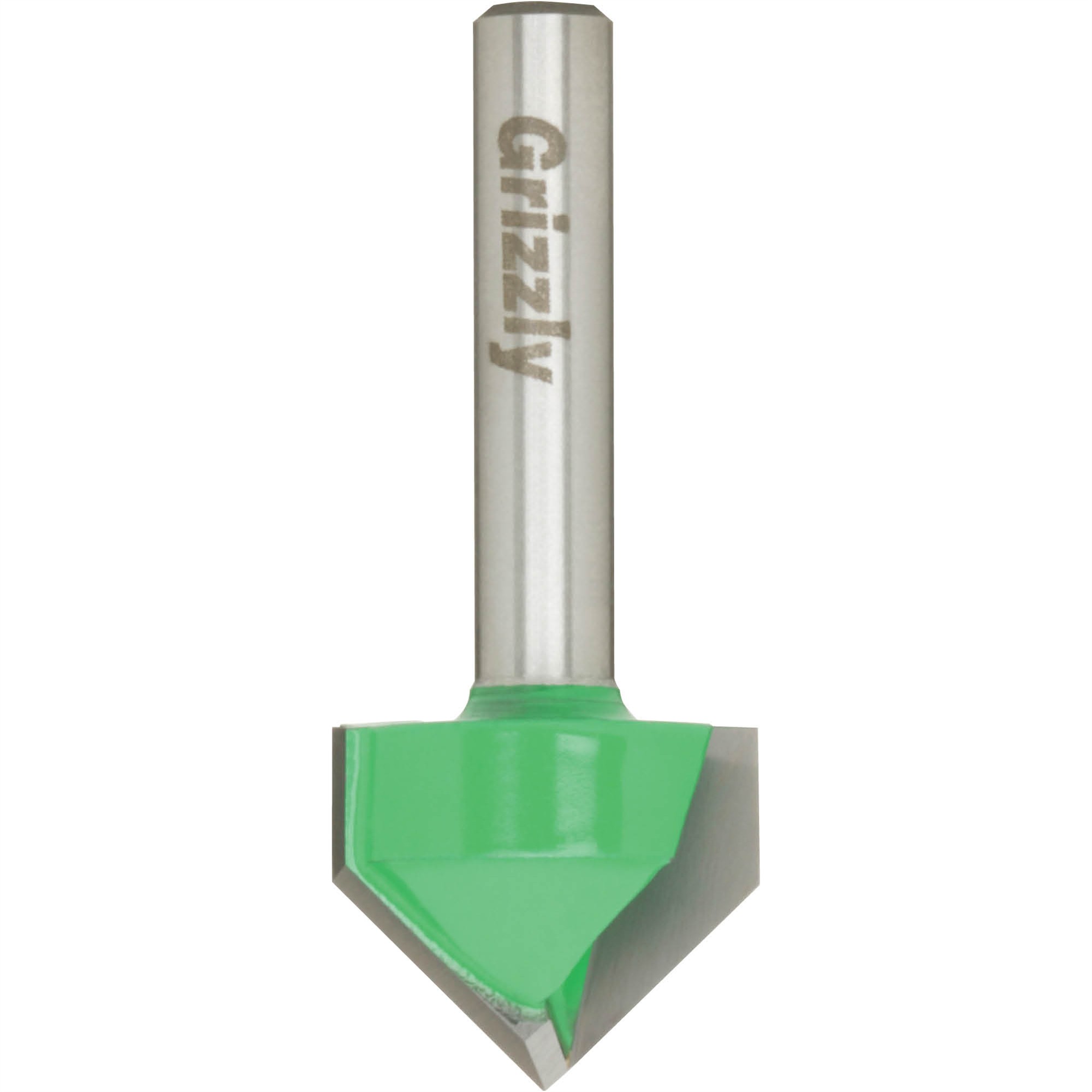 90 V-Groove Bit, 1/4" Shank, 3/4" Cutter Dia. - Grizzly Industrial