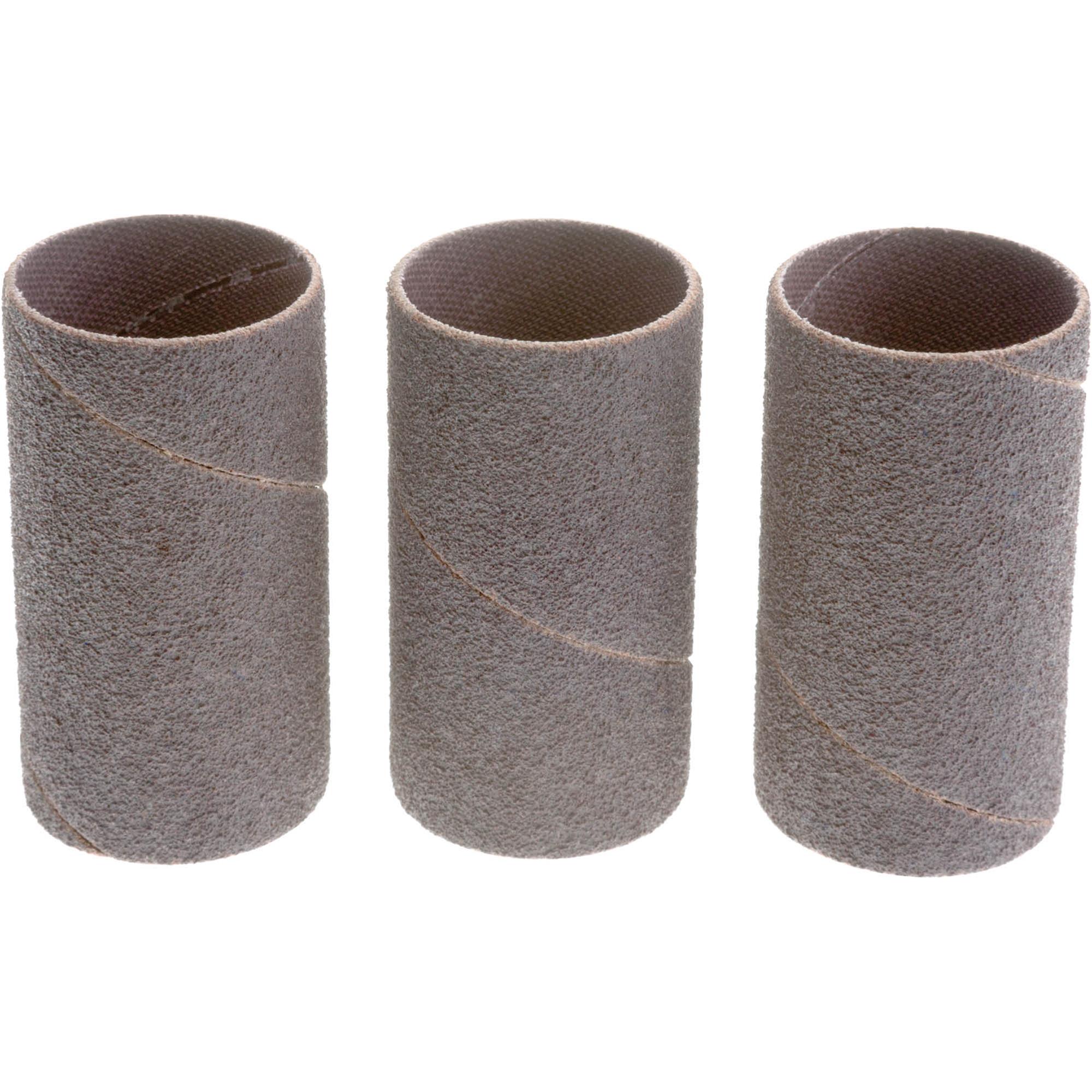 1" Dia. x 2" A/O Hard Sanding Sleeve, 80 Grit, 3 pk. at