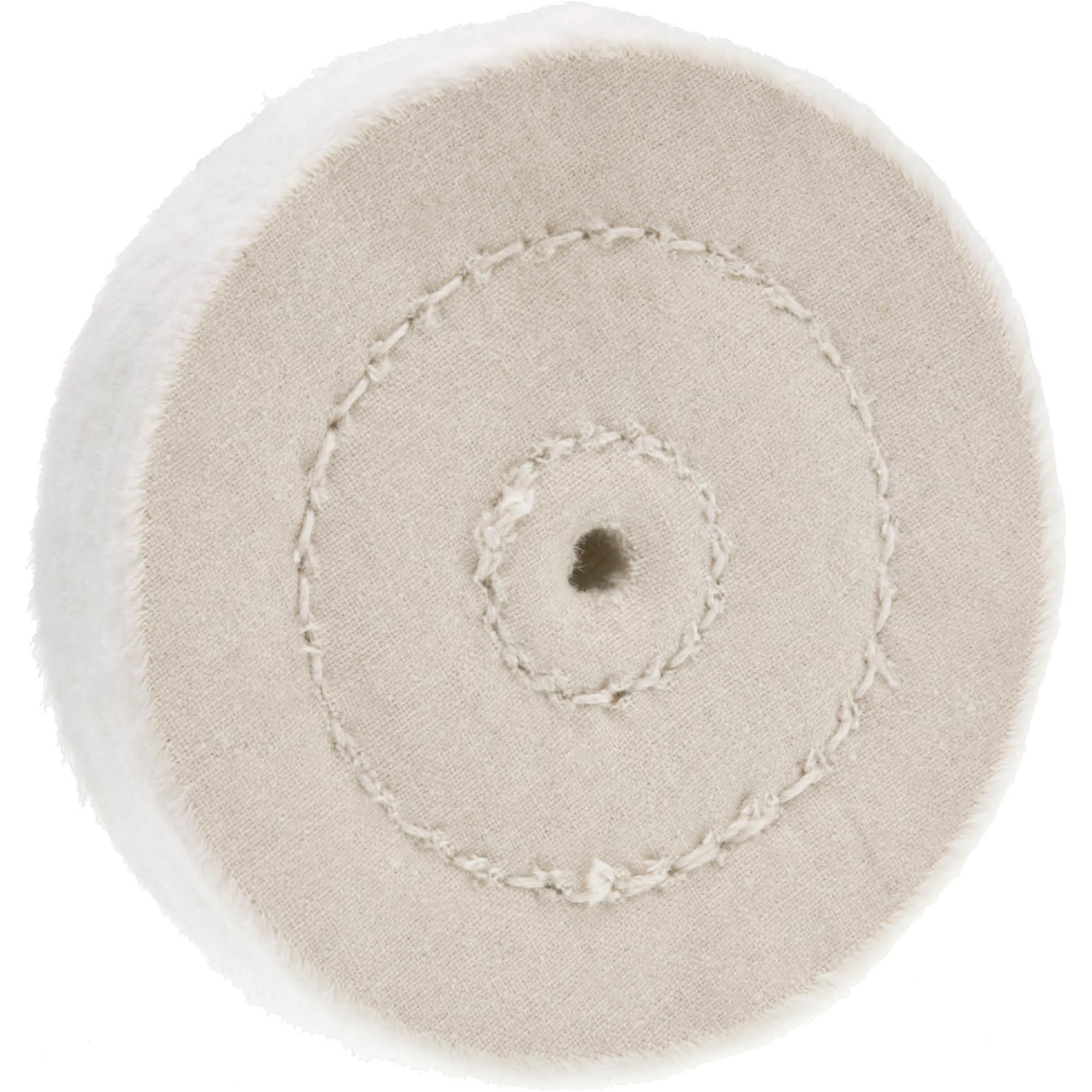 3" x 40 Ply x 1/4" Soft Muslin Buffing Wheel, 5,000 RPM at
