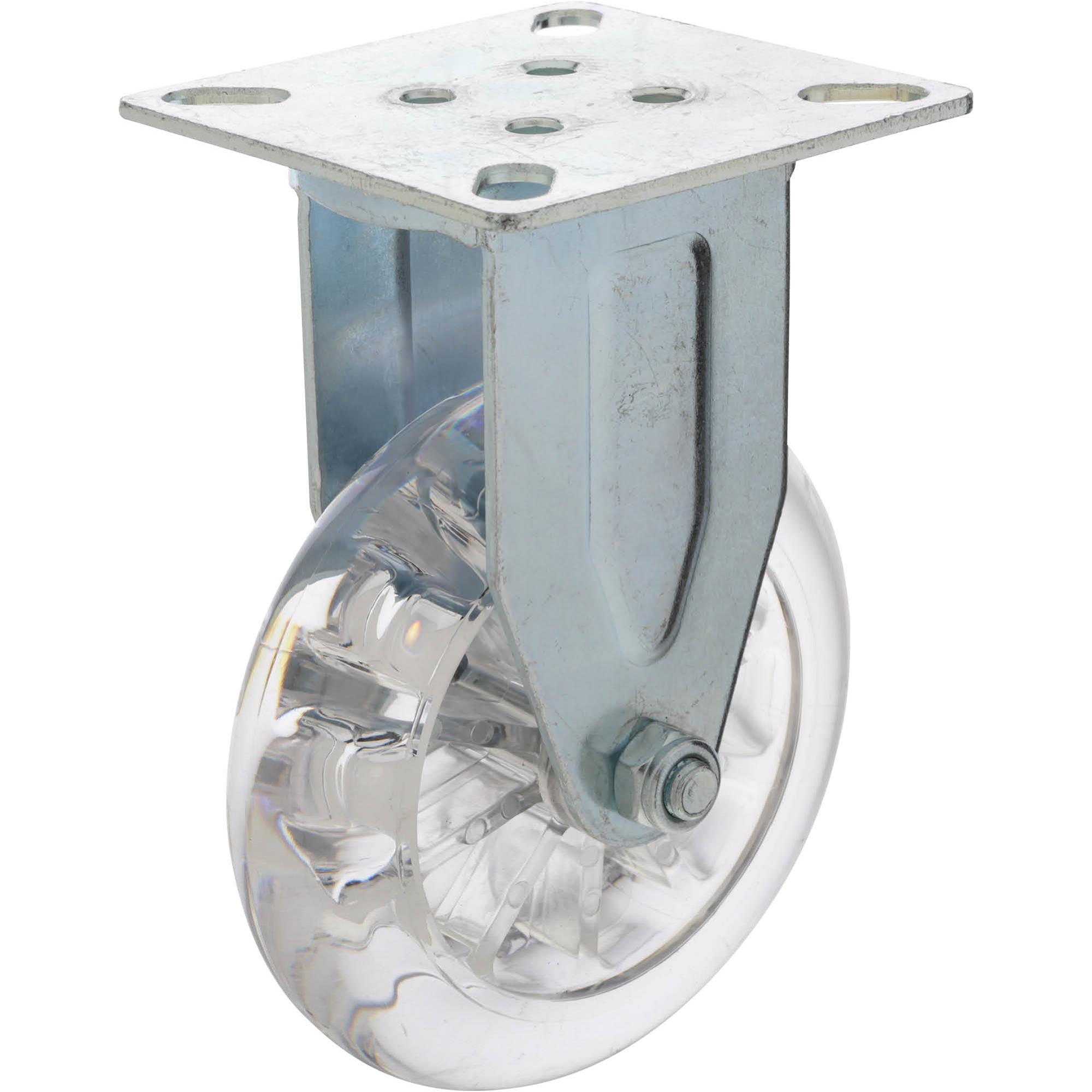 4" NonMarring Fixed Caster, Plate Mount Grizzly Industrial
