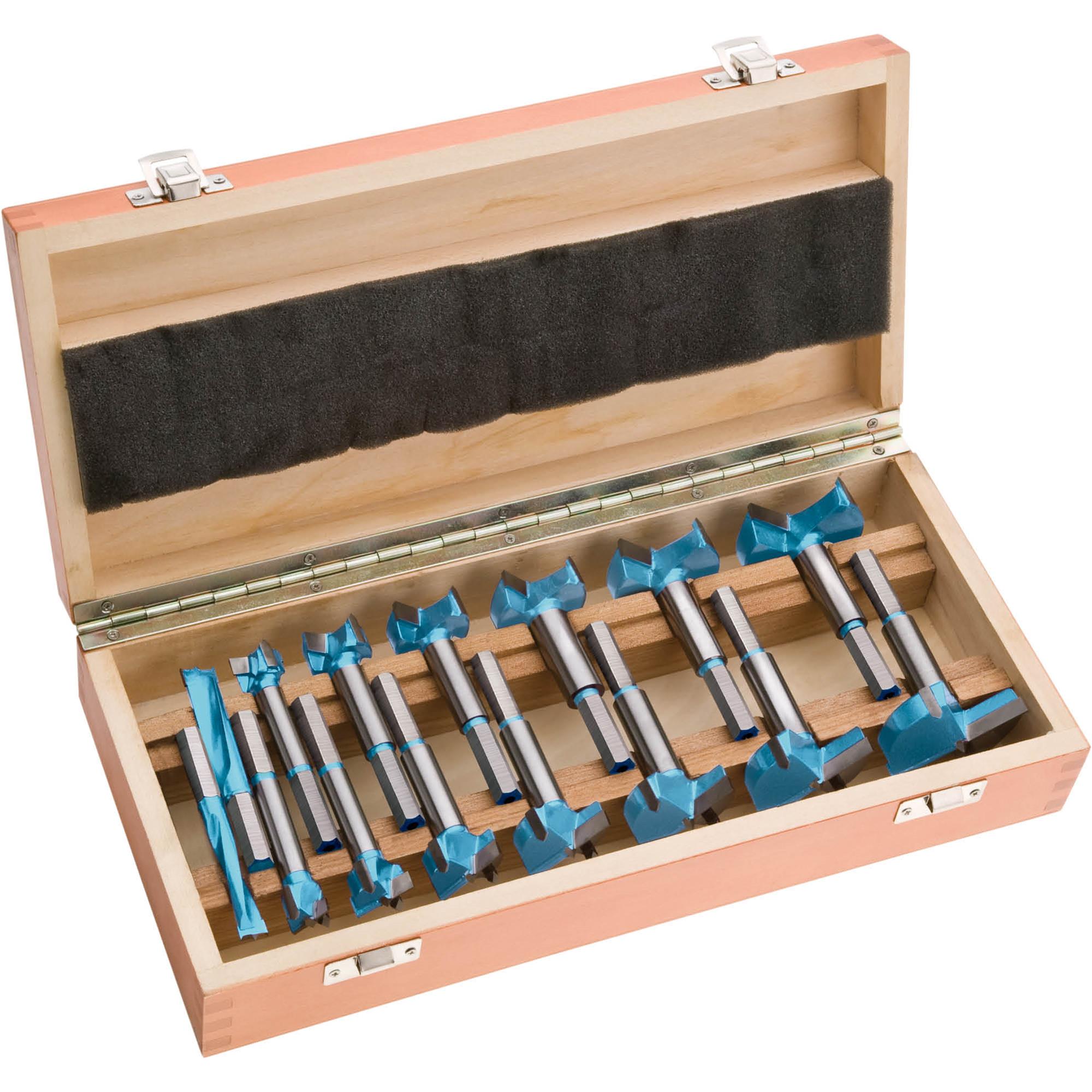 15 Pc. Carbide Forstner Bit Set, 5/16" 21/16" Grizzly Industrial