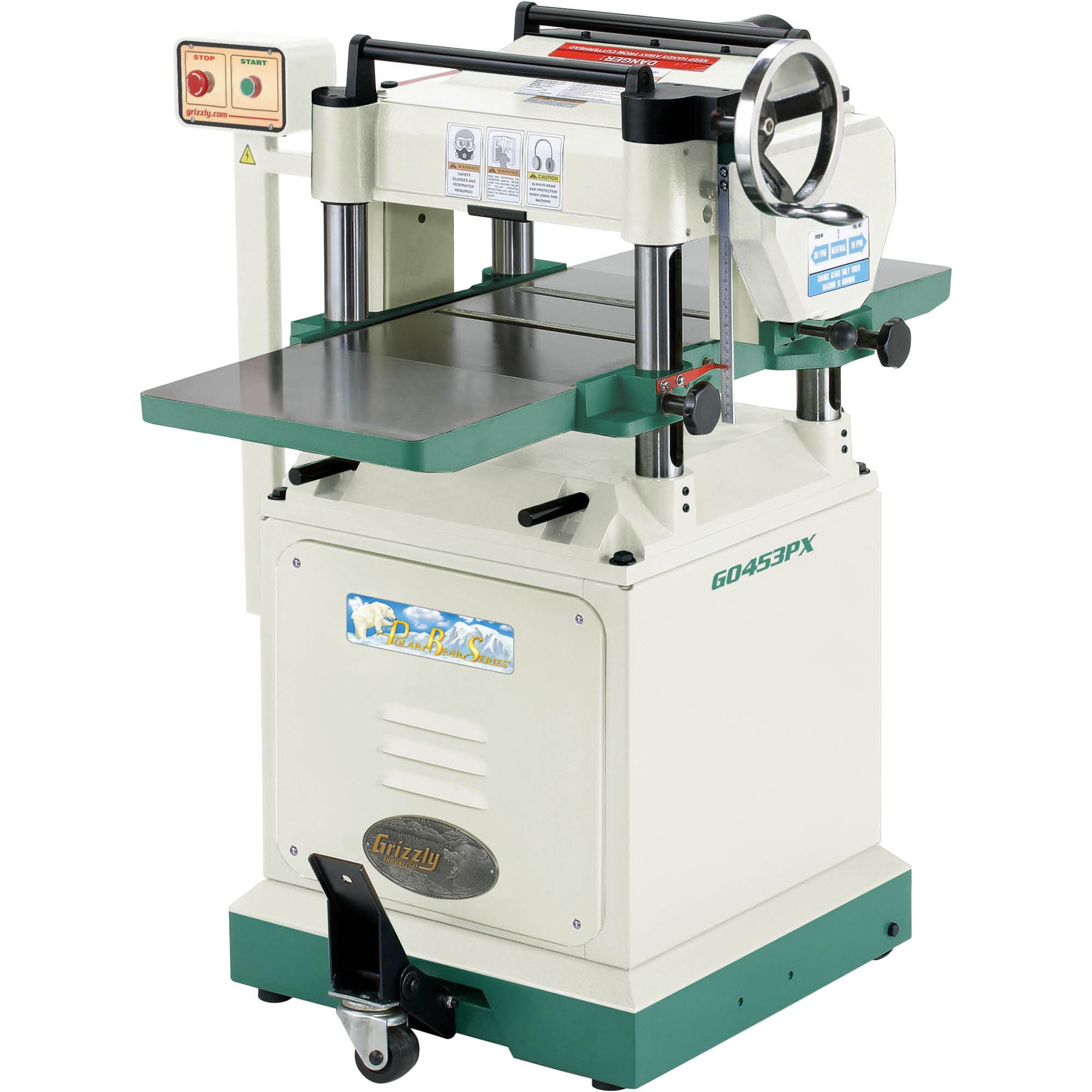 15" Planer with Spiral Cutterhead, Polar Bear Series Grizzly Industrial