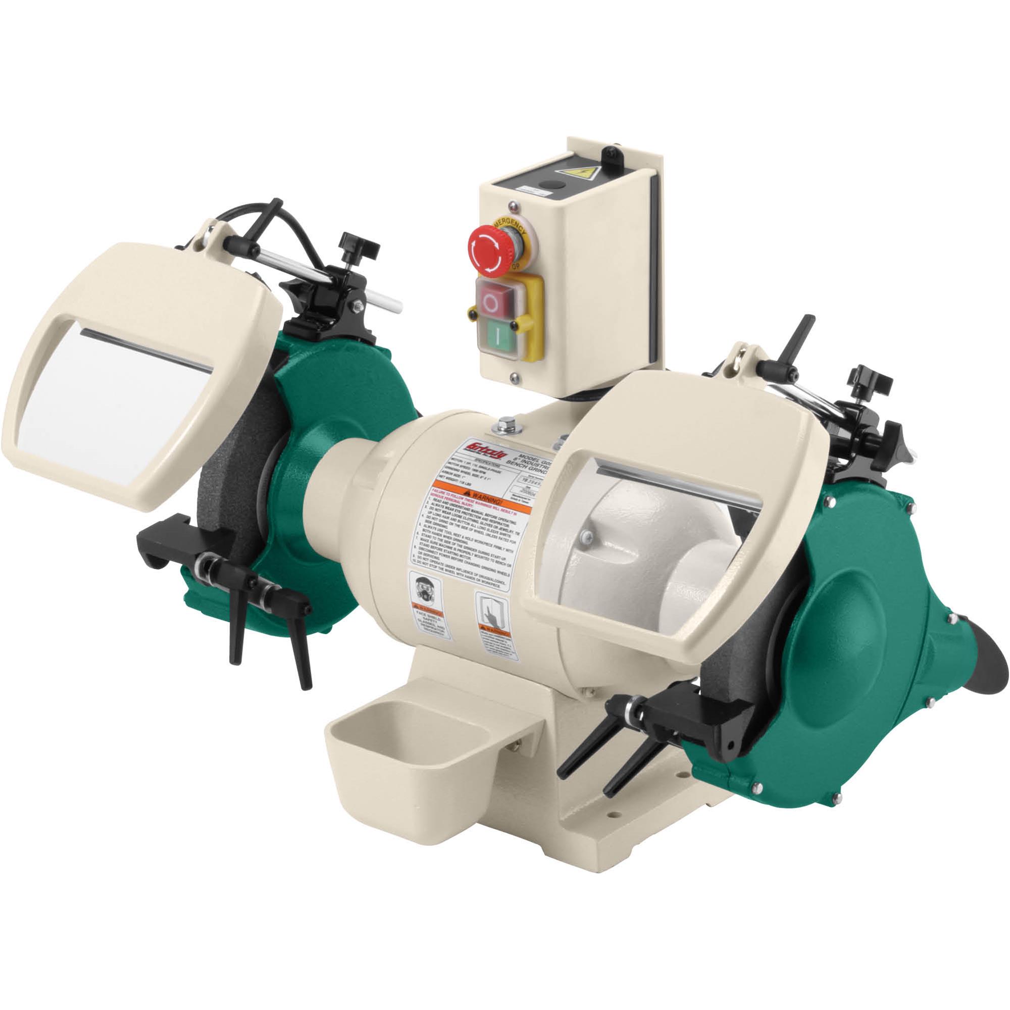 8" 1 HP HeavyDuty Bench Grinder Grizzly Industrial