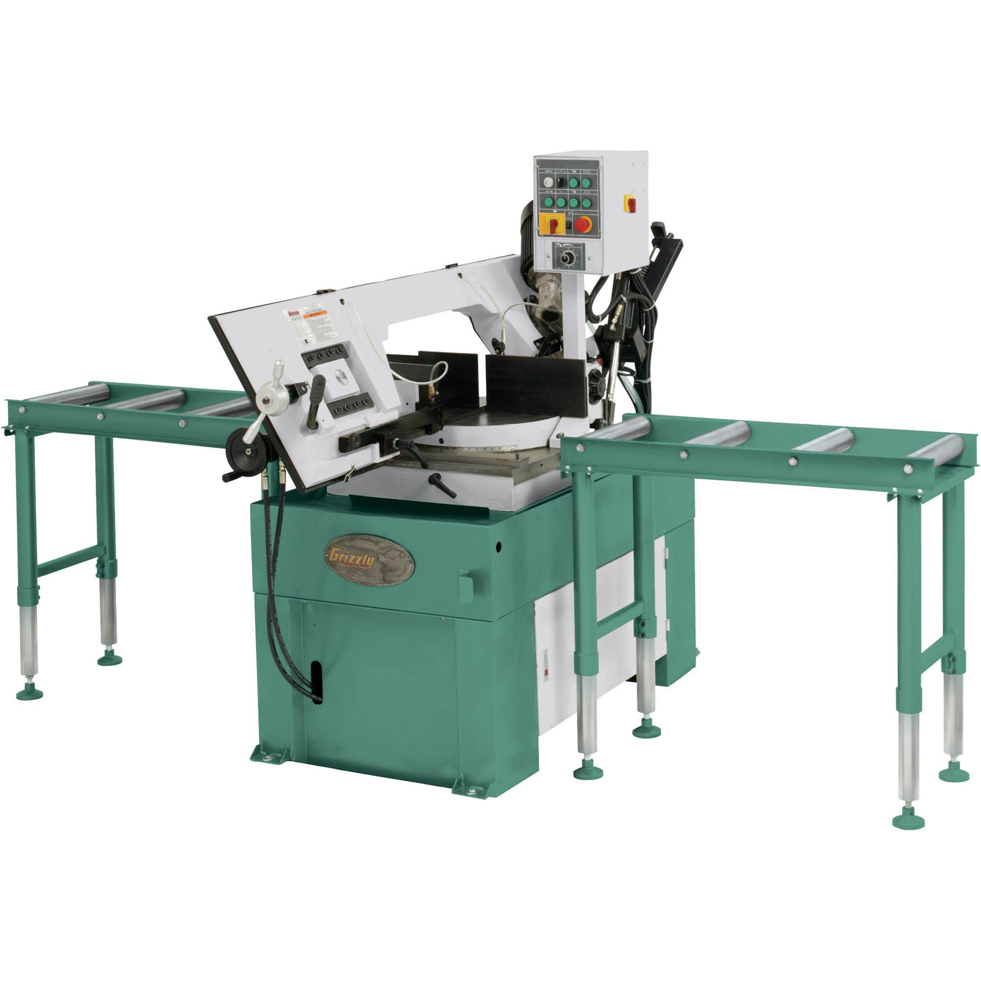 8" x 13" HeavyDuty MetalCutting Bandsaw with Roller Tables Grizzly