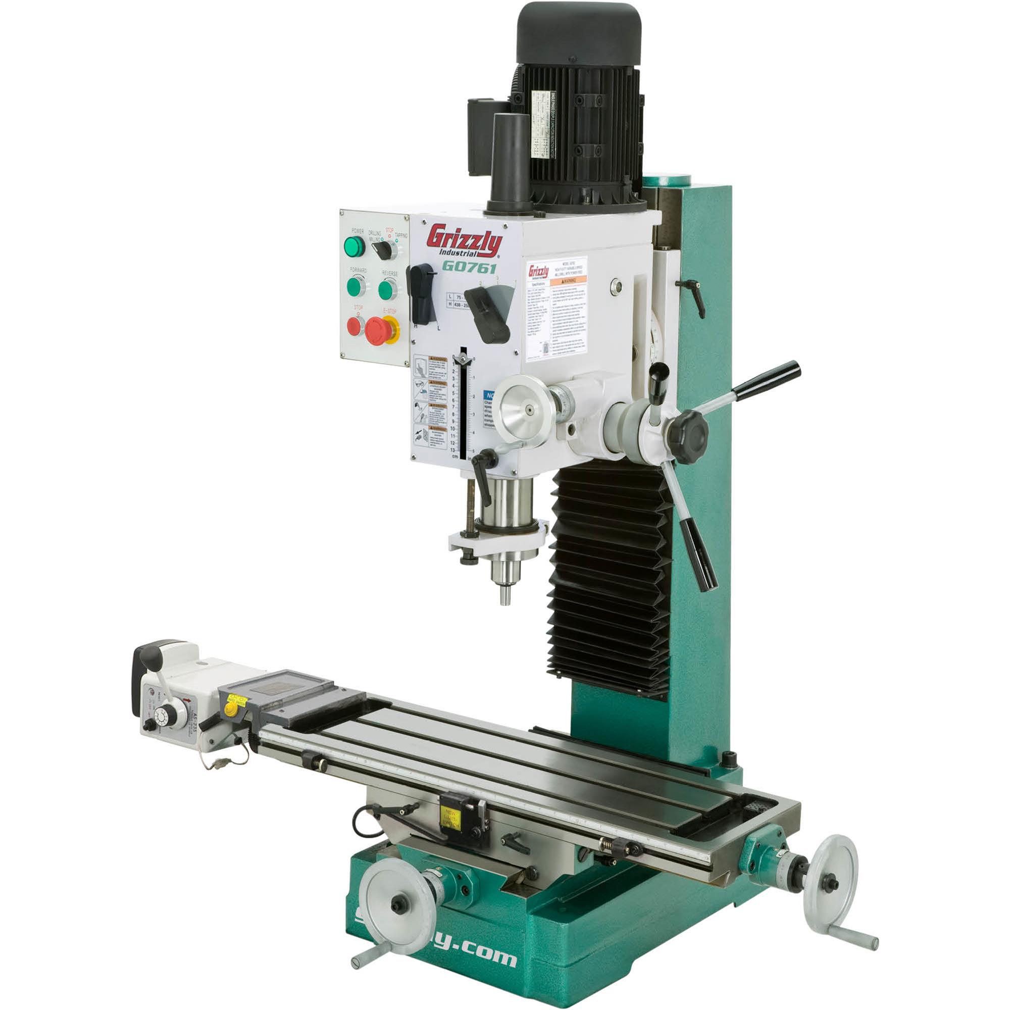 10" x 32" 2 HP HD Benchtop Mill/Drill with Power Feed and Tapping at