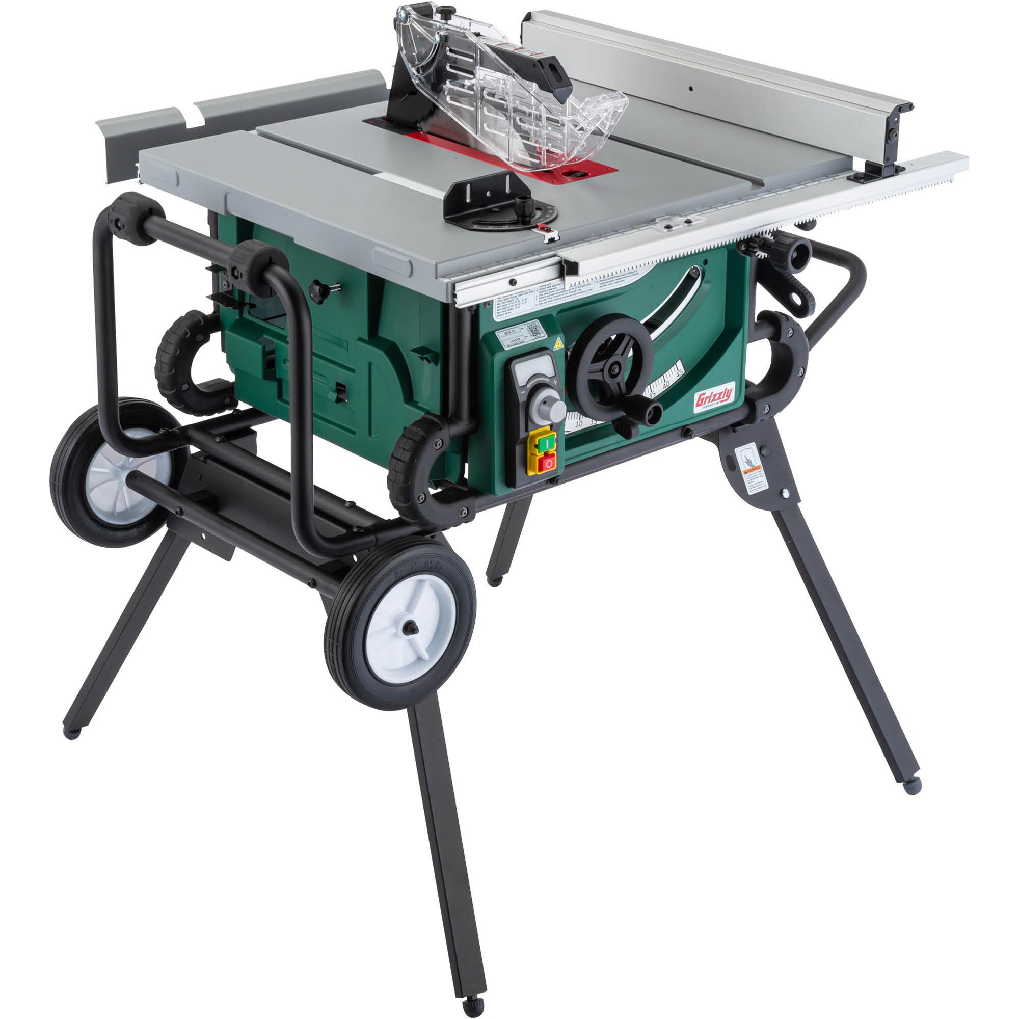 10" 2 HP Portable Table Saw with Roller Stand at