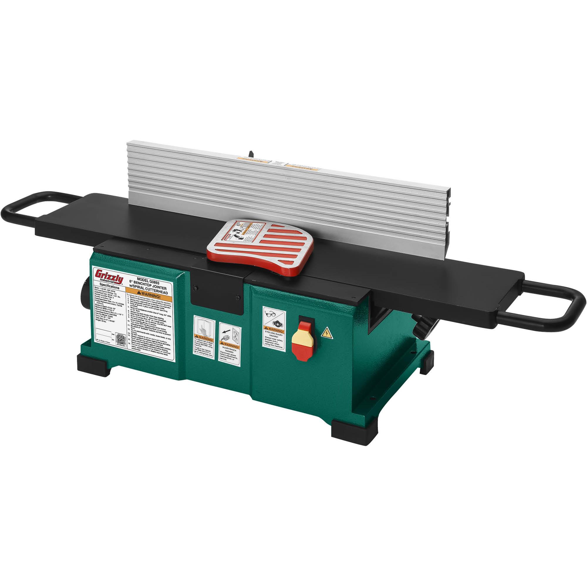 6" Benchtop Jointer with Helical Cutterhead Grizzly Industrial