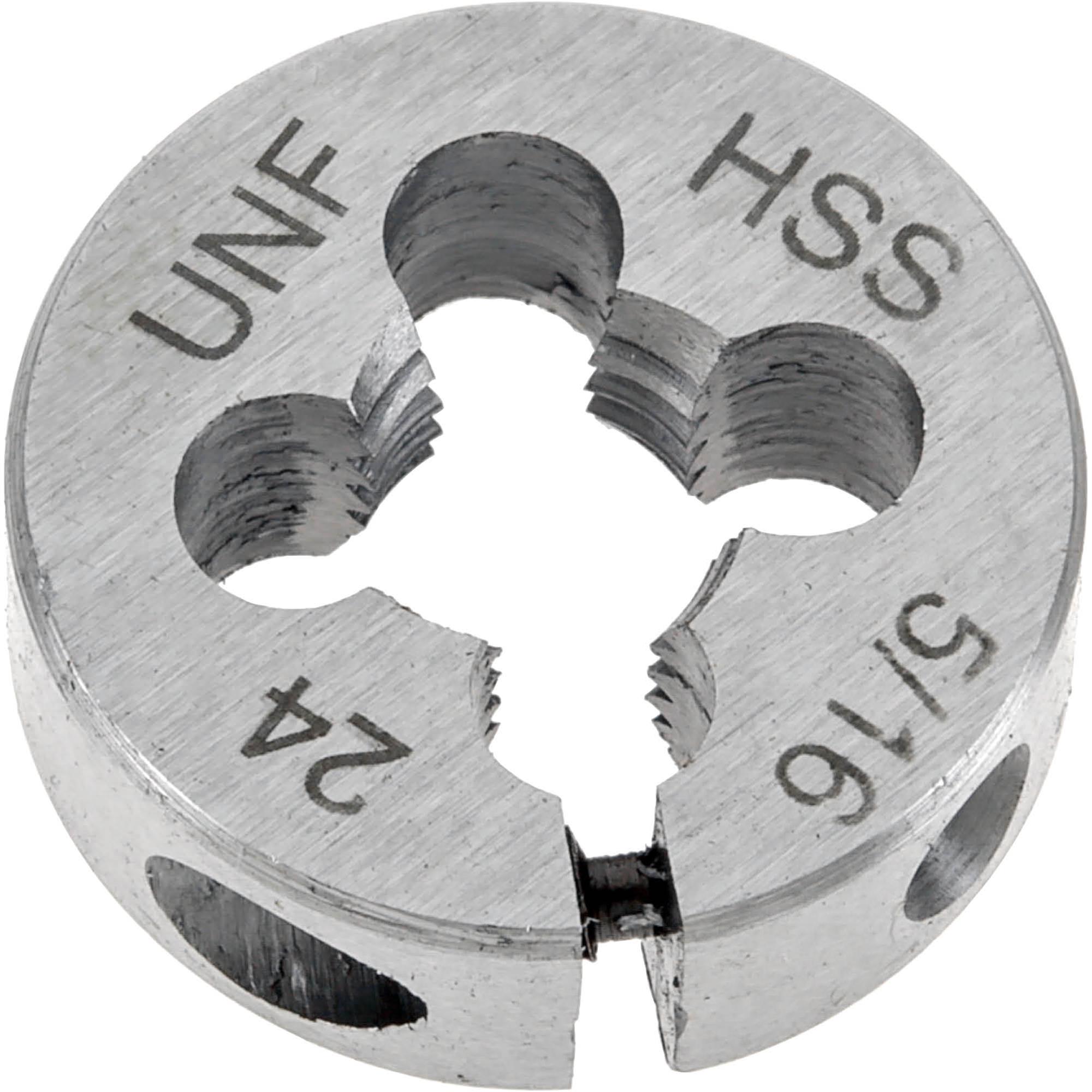 HSS Round Adjustable Split Die 5/16"24 x 13/16" Grizzly Industrial