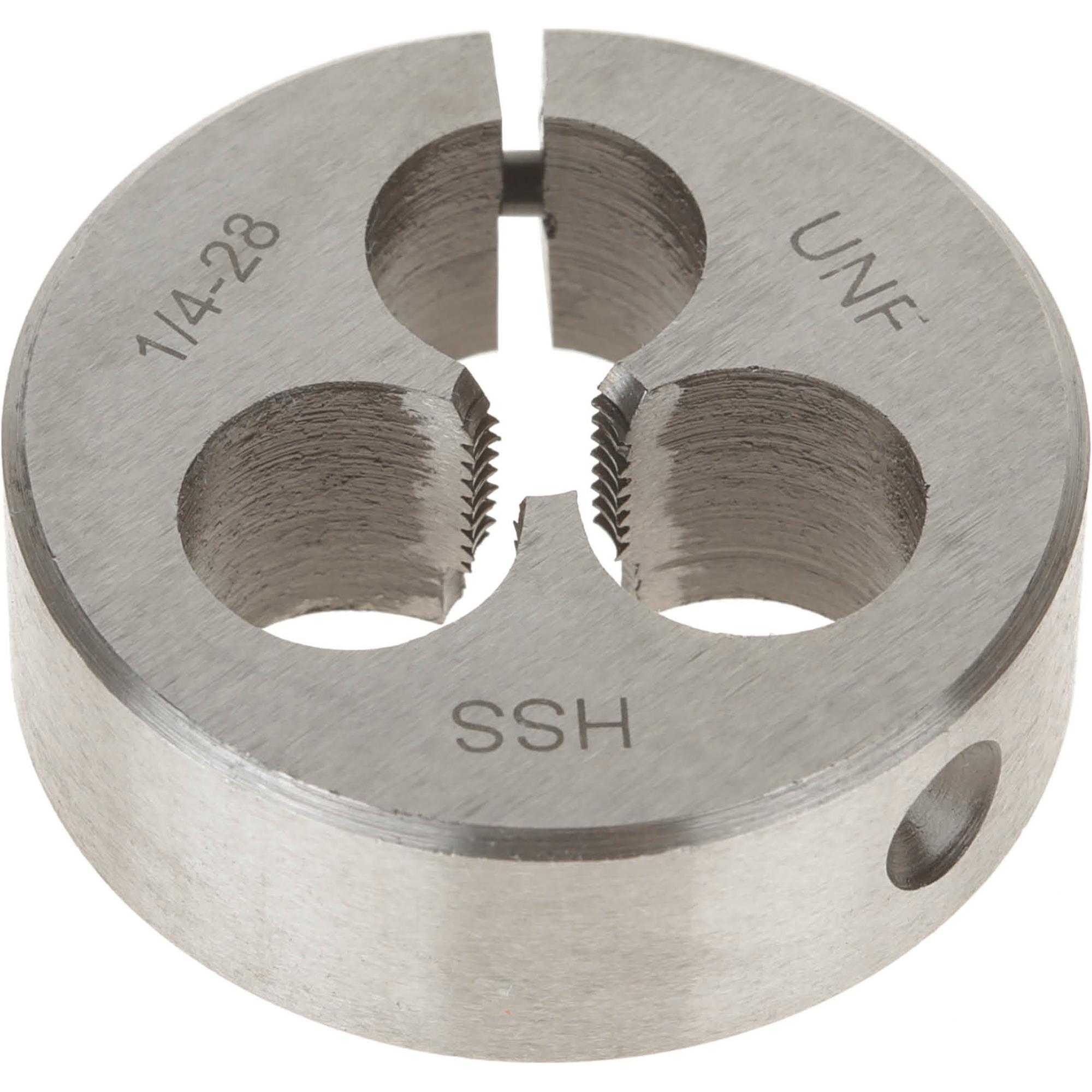 HSS Round Adjustable Split Die 1/4"28 x 11/2" Grizzly Industrial