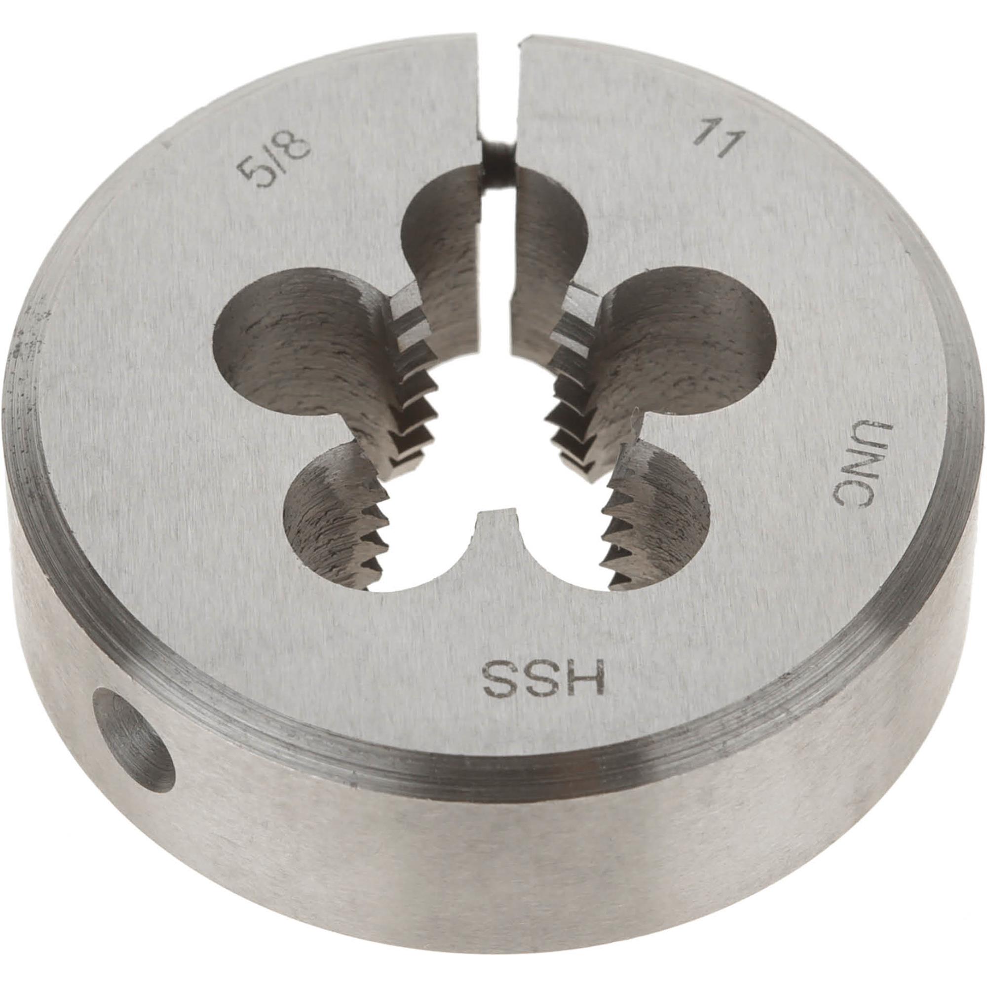 HSS Round Adjustable Split Die 5/8"11 x 2" at