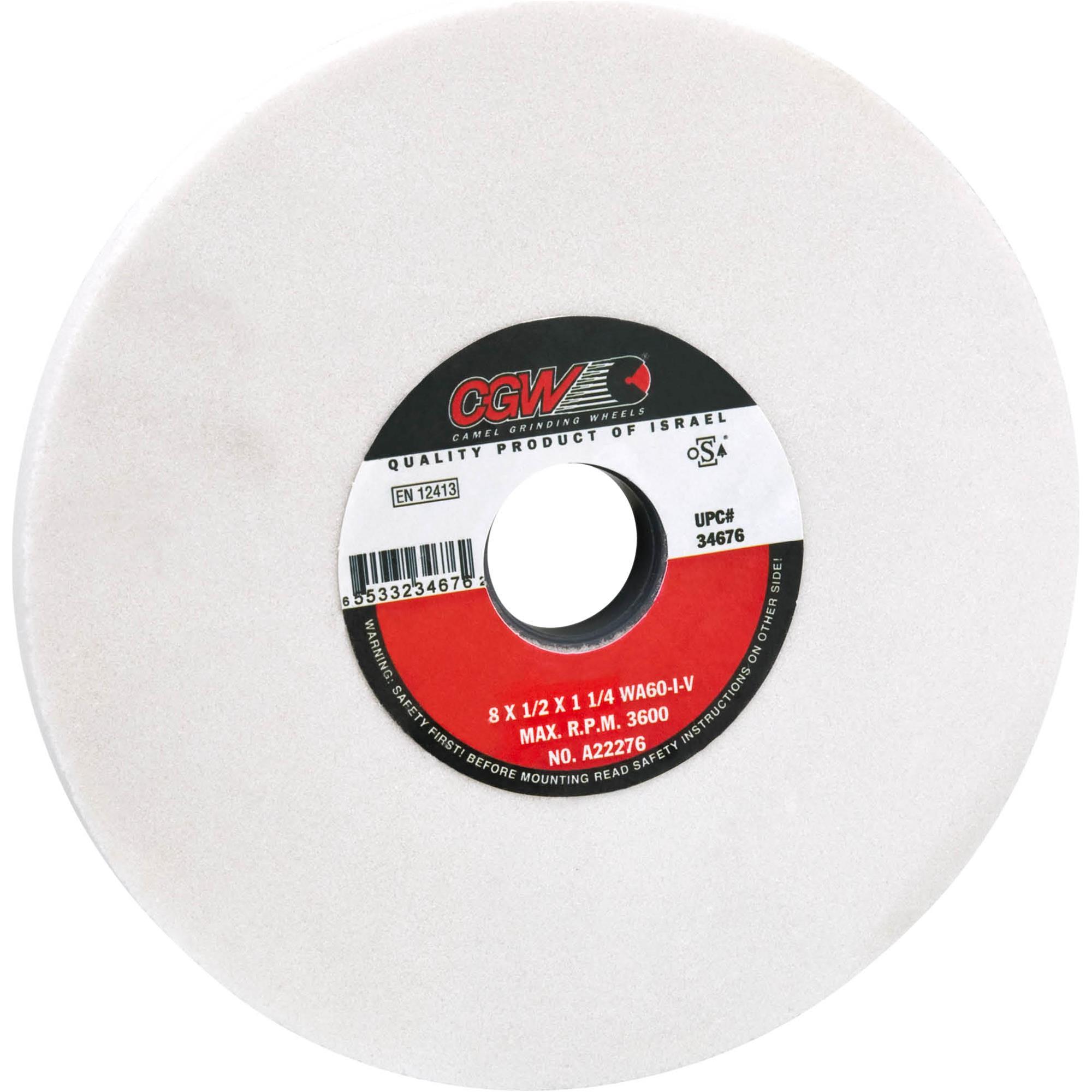 A/O 8" x 1/2" x 11/4" Grinding Wheel, Friable, Type 1, 60 Grit Grizzly Industrial