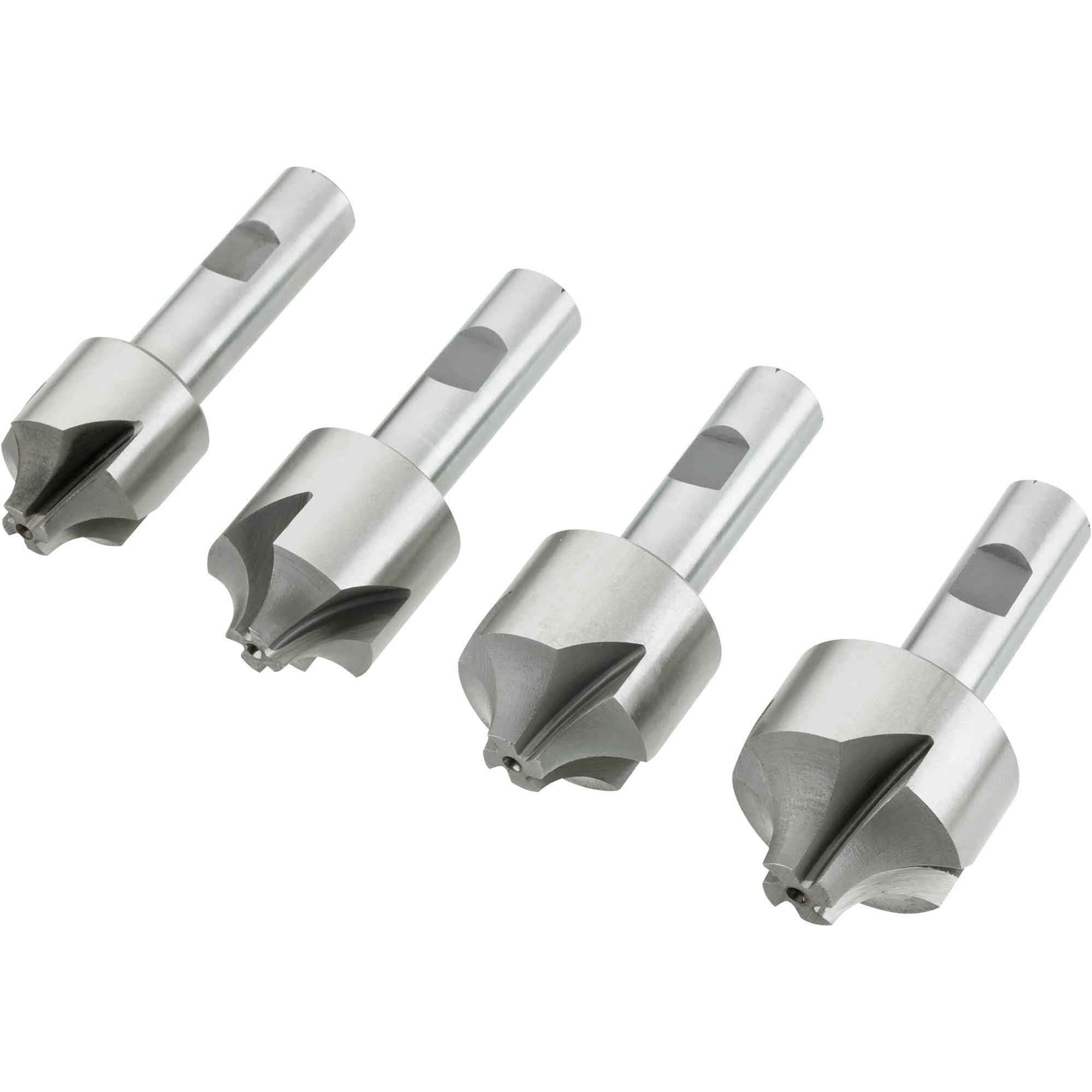 4 pc. Corner Rounding End Mill Set Large Grizzly Industrial