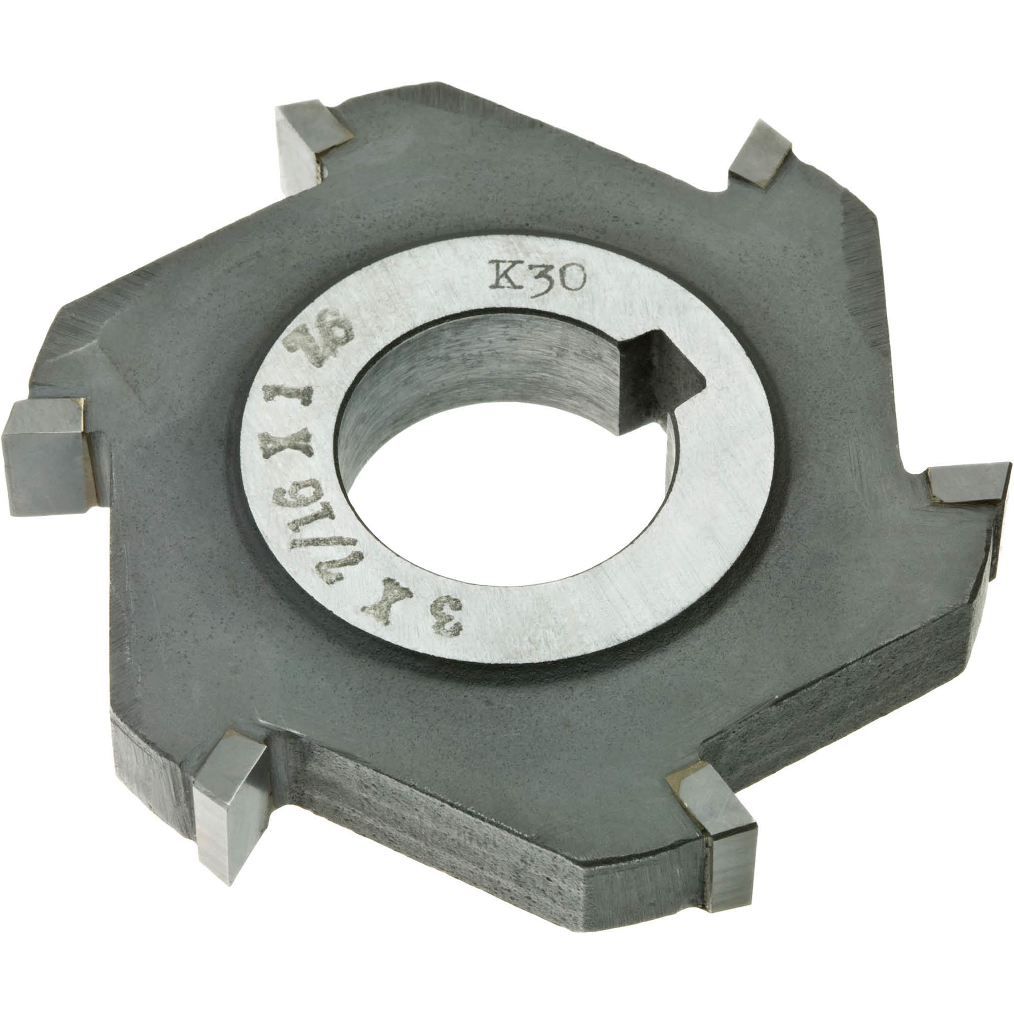 Carbide Tip Side Mill Cutter, 3" x 7/16" x 1" B 6T at