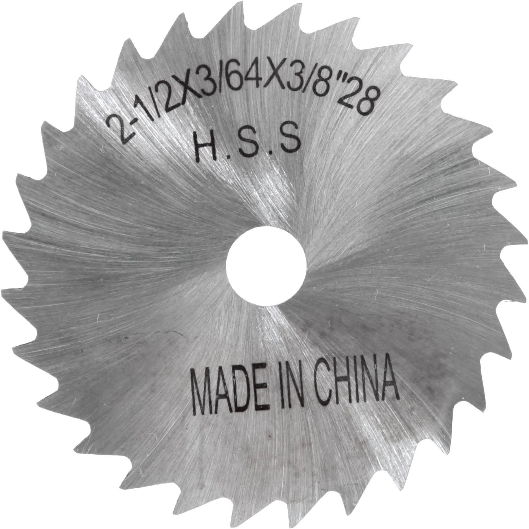 HSS Slitting Saws 21/2" x 3/64" x 3/8" 28T Grizzly Industrial