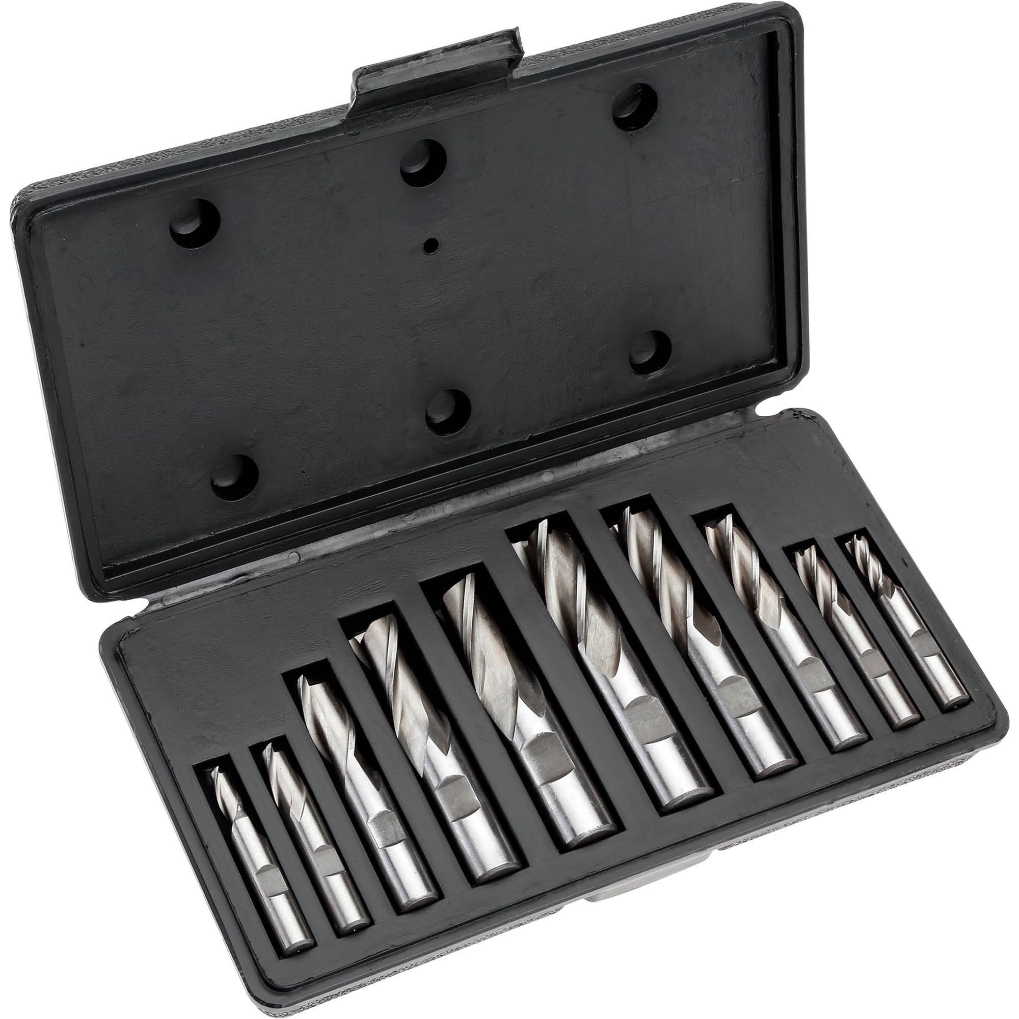 HSS 2 and 4 Flute End Mills, 10 pc. Set Grizzly Industrial